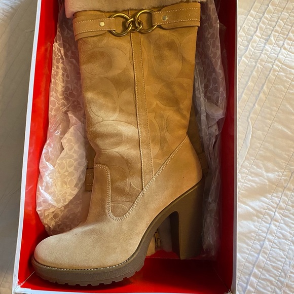 Coach Boots with Heel - Picture 1 of 4